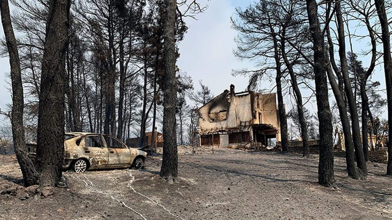 Yunanistan'da Eğriboz Adası yangın nedeniyle boşaltıldı