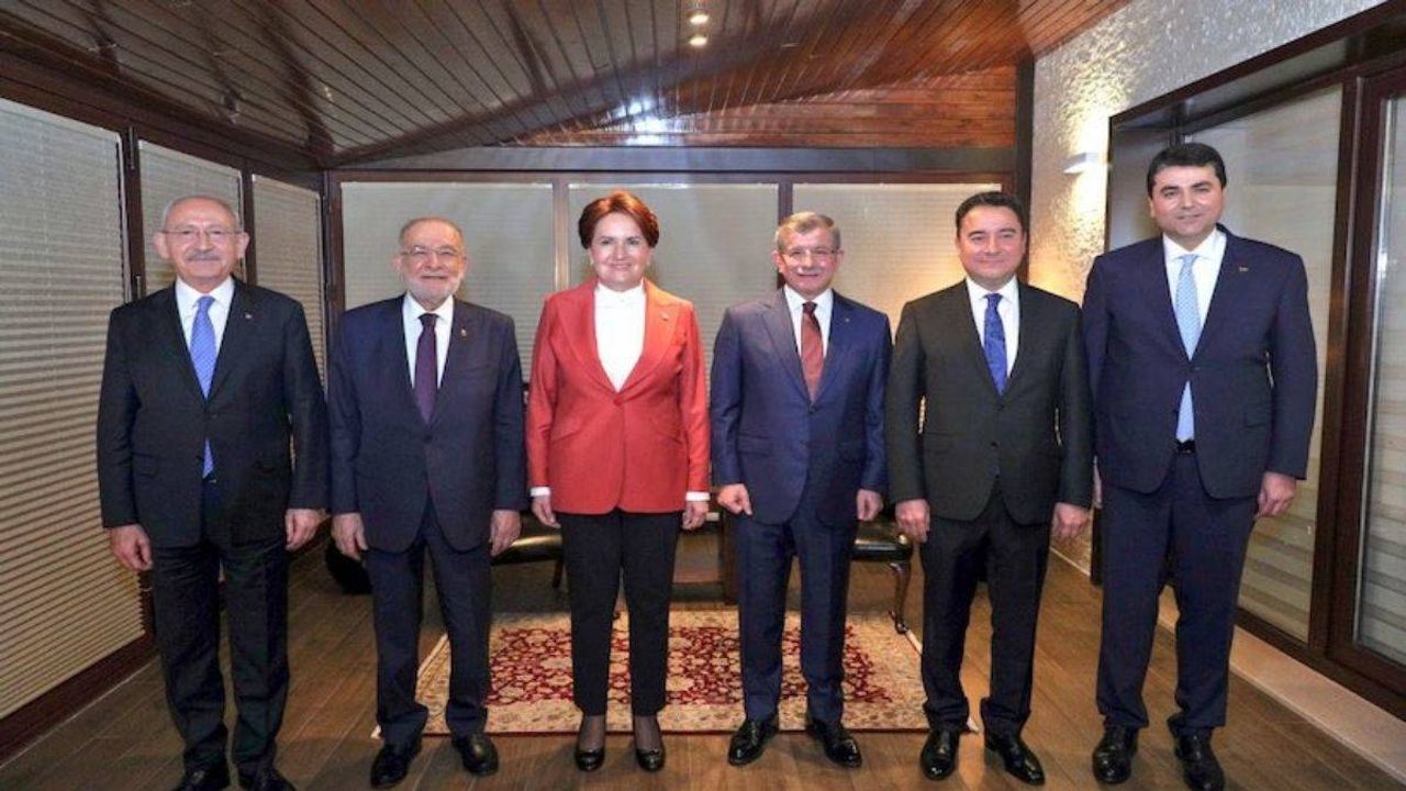 6 muhalefet partisi lideri yeniden bir araya geldi