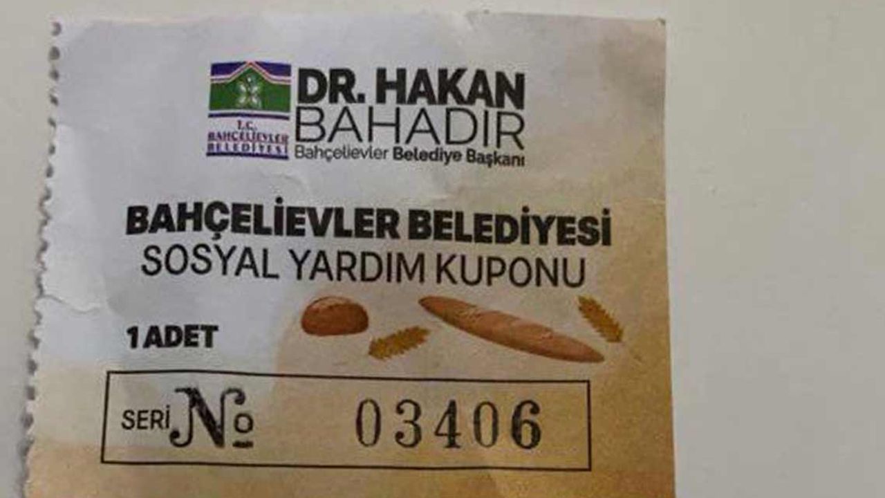 ‘Ekmek kuponu’ uygulaması şimdi İstanbul Bahçelievler’de