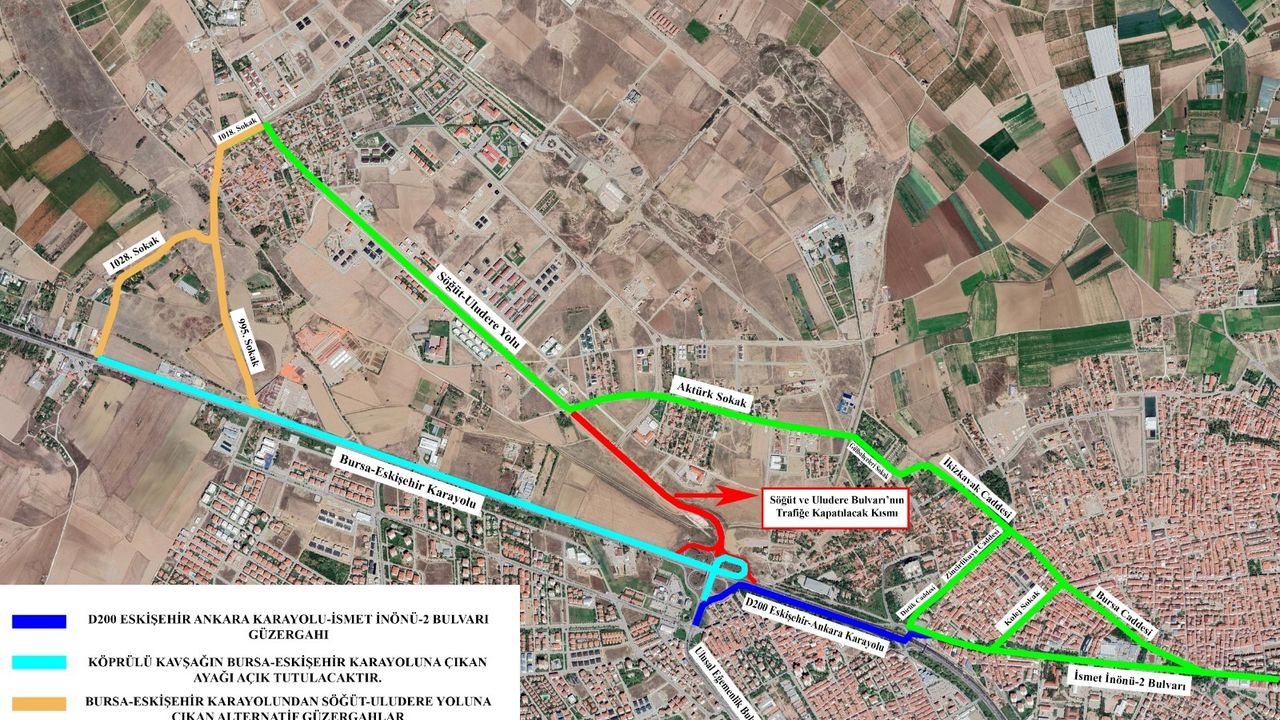 Eskişehir'de Söğüt-Uludere yolu kısmen trafiğe kapatılıyor