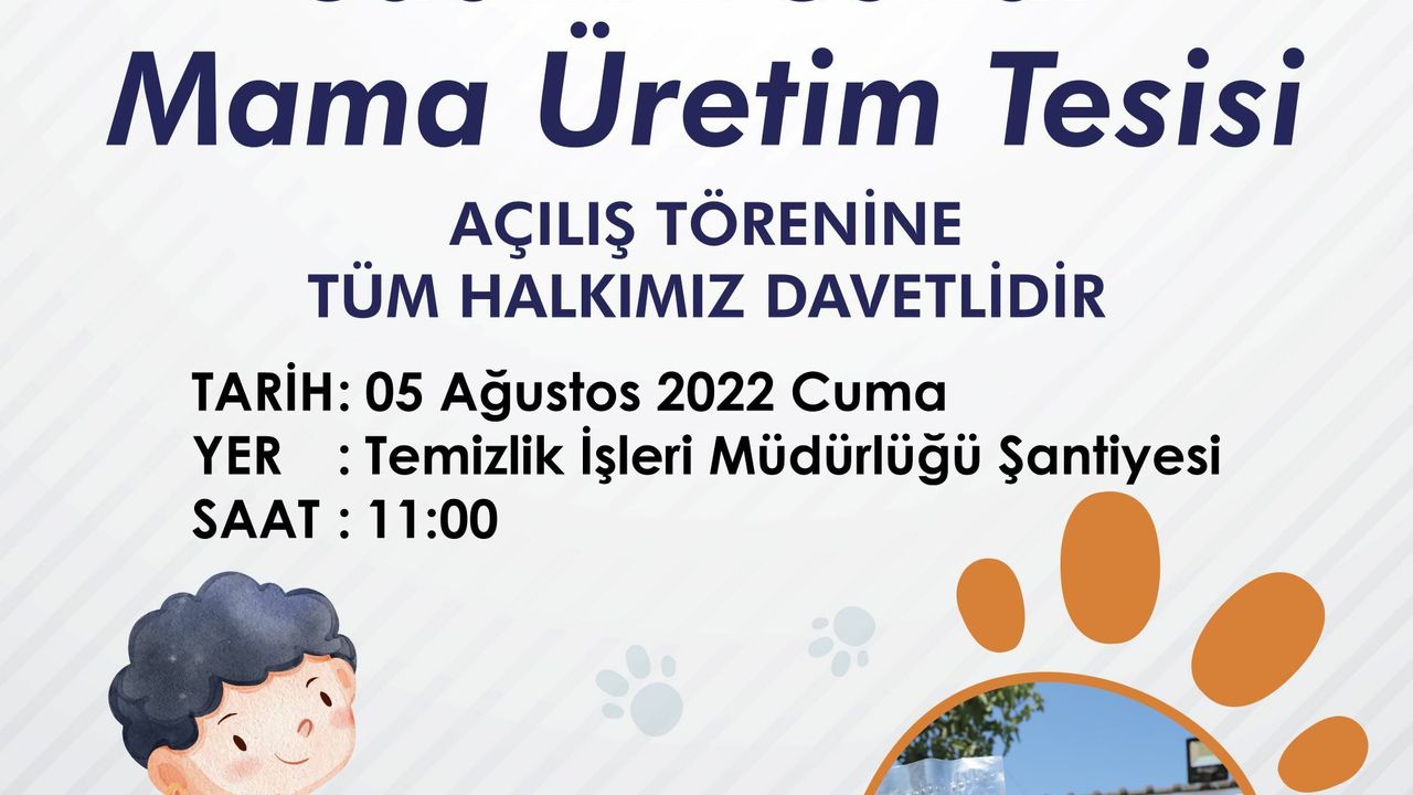 Turgutlu'da Sadık Dostlara Mama Üretim Tesisi'nin açılışı 5 Ağustos'ta yapılacak