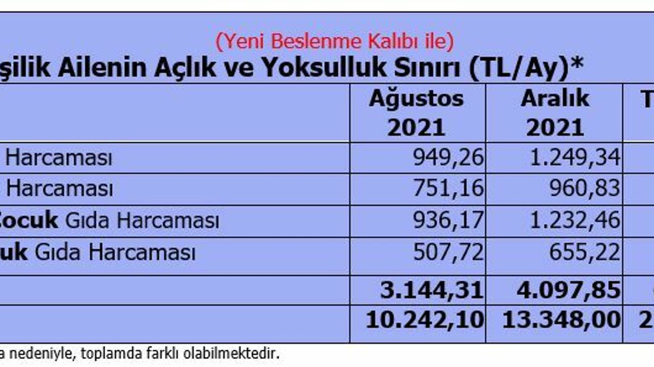 TÜRK-İŞ: Asgari ücret ile açlık sınırı arasındaki makas 1.390 lira oldu