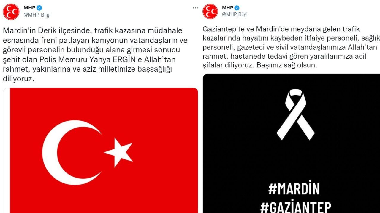 Mardin ve Gaziantep'te trafik kazalarında 35 kişi öldü: MHP önce sadece polis memuru için mesaj yayınladı
