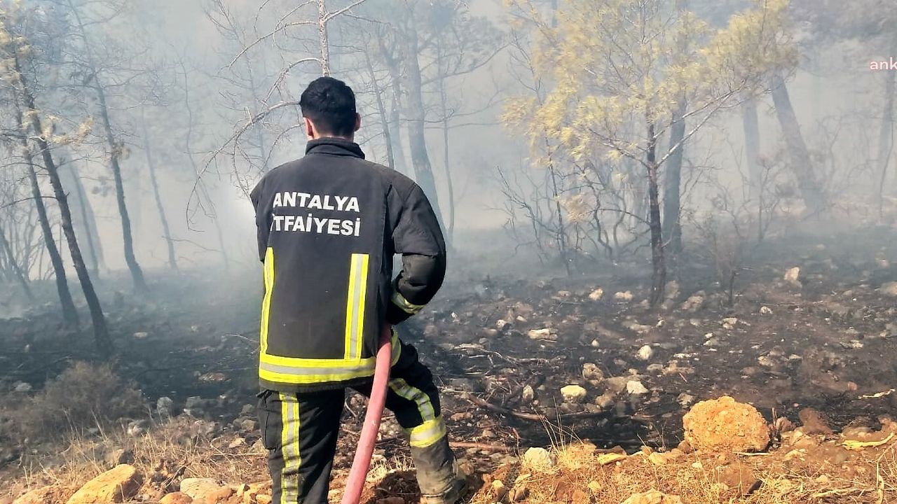 Antalya Büyükşehir İtfaiyesi Mersin'de yangınla mücadele ediyor