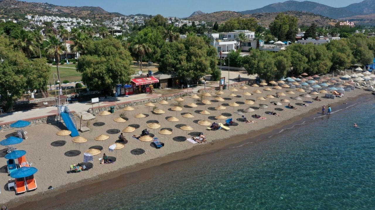 Bodrum Belediyesi , halk plajlarında çalışmalarını sürdürüyor
