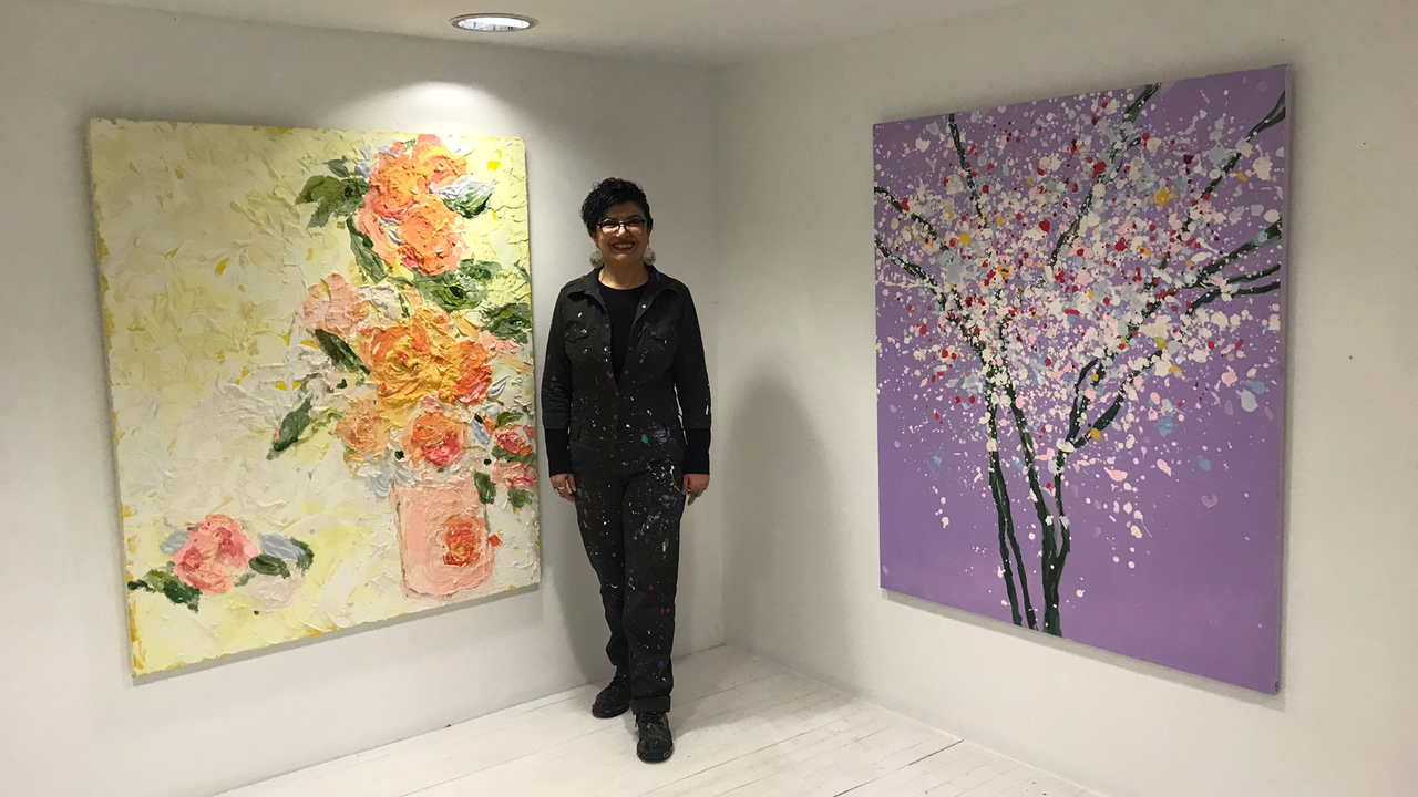 Ressam Funda İyce Tuncel ‘Blossom’ isimli 57. kişisel sergisini Ankara’da açtı