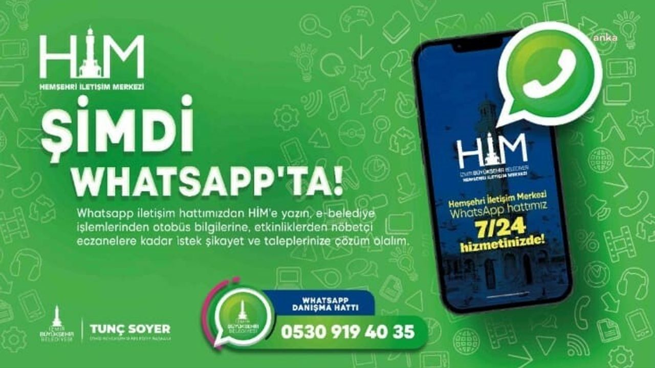 İzmir Büyükşehir Belediyesi'nden WhatsApp hizmet hattı