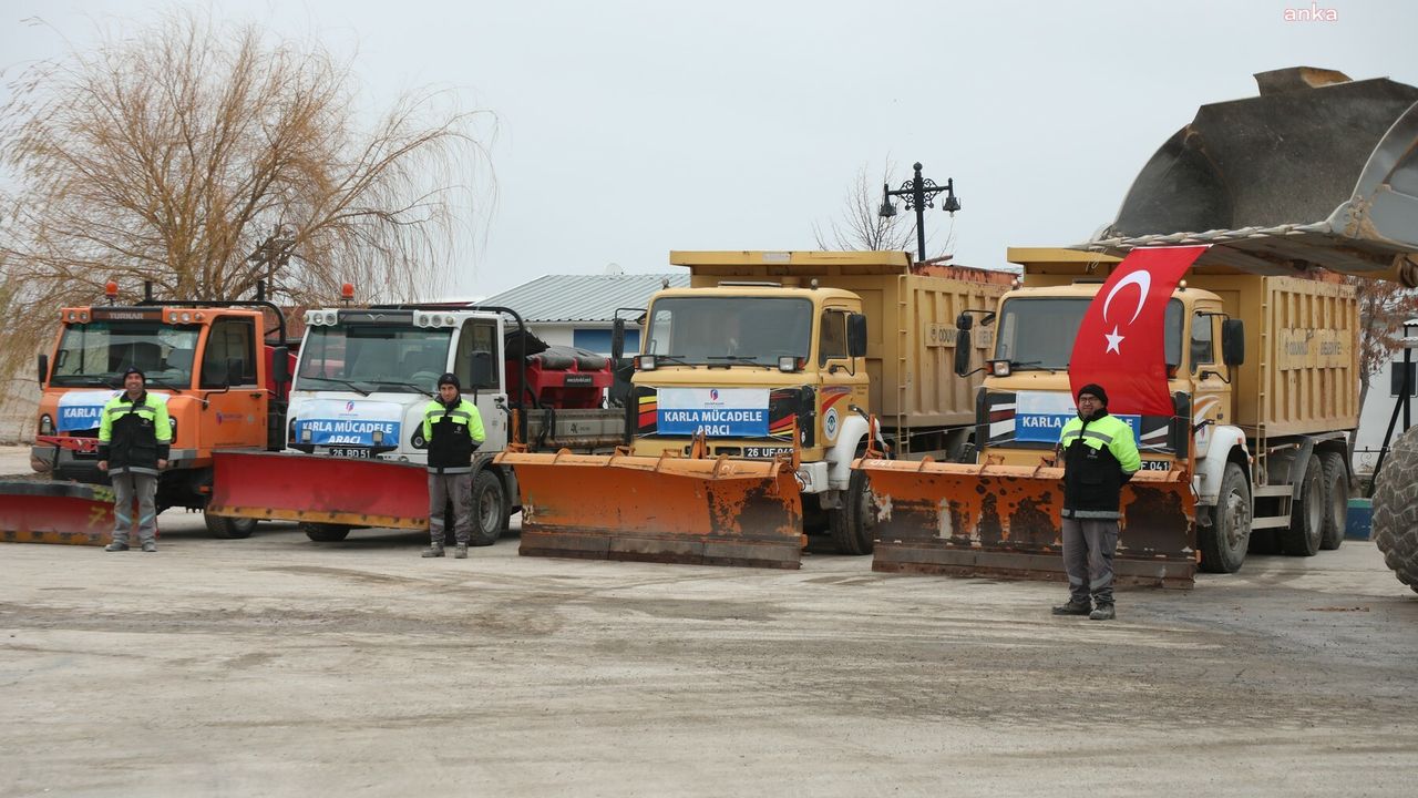 Odunpazarı Belediyesi karla mücadeleye hazır