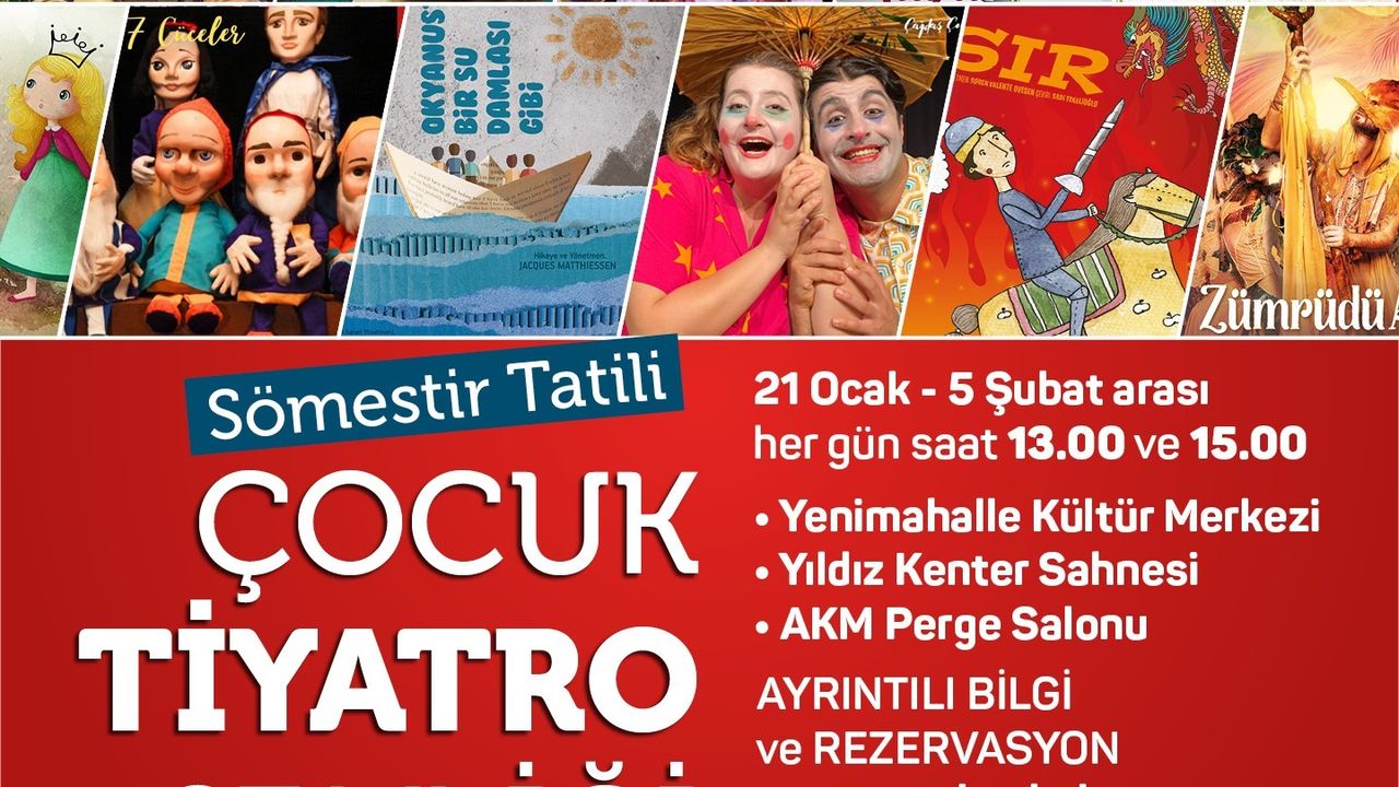 Antalya Büyükşehir’den Çocuklara Ara Tatilde 15 Tiyatro Oyunu