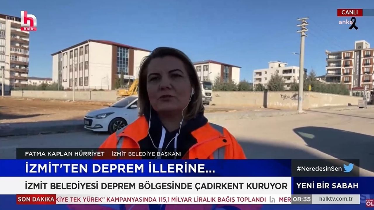 İzmit Belediye Başkanı Hürriyet: Adıyaman'da insan onuruna yakışır, tam kapsamlı bir çadır kent kuruyoruz