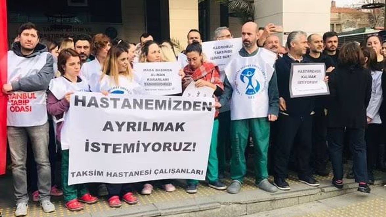 Taksim Eğitim ve Araştırma Hastanesi çalışanlarının eylemi sonuç verdi: Hastane taşınmayacak