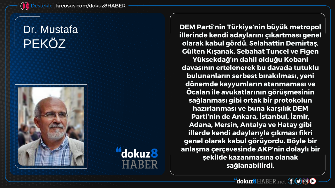 DEM Parti'nin İstanbul'da aday çıkartma kararı ve olası riskleri