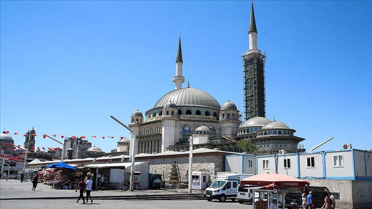 Taksim'deki caminin yüzde 65'i tamamlandı