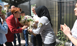 Meral Akşener 66 yaşında: Çiçeklerle karşılandı!