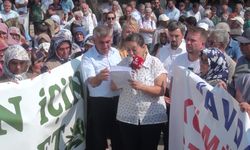 Denizli’nin Avdan bölgesinde yurttaşlar, kömür ocağı projesini protesto etti