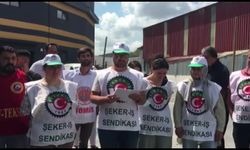 Şeker İş Sendikası dört işçinin sendikalı oldukları gerekçesiyle işten atılmasını protesto etti