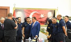 Malatya'da Başkan Gürkan’a itfaiye ziyaret
