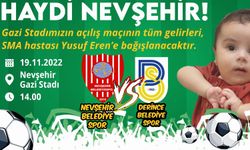 Nevşehir Belediyespor'dan SMA'lı Yusuf'a destek