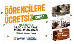 Tarsus Belediyesi Halk Restoran’da öğrencilere ücretsiz sıcak çorba ikramı