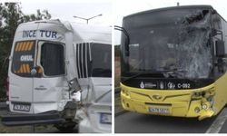TEM'de servis aracı ile İETT otobüsü çarpıştı: 7 yaralı