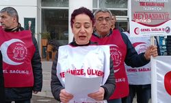 Genel Sağlık-İş Sendikası üyeleri, 'sendikalara yüzde 2 barajı'nı Karabük’te protesto etti