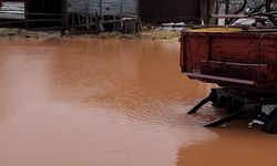 Burdur’da sağanak yağış etkili oldu, köydeki ev ve ahırları su bastı