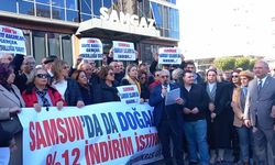 Samsun'da vatandaşlar doğal gazda yüzde 12 indirim yapılması için eylem yaptı