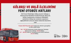 Ankara Büyükşehir'den Gölbaşı ve Balâ'ya yeni otobüs hatları