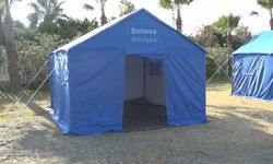 Bornova Belediyesi'nin ithal ettiği çadırlar deprem bölgesinde