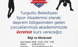 Depremzede çocuklar Turgutlu Belediyesi'nin Spor Akademisi'nden ücretsiz yararlanacak 