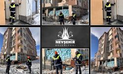 Nevşehir Belediyesi'nden hasar tespit çalışmalarına destek