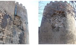 Diyarbakır surlarının 30 bölümü depremden hasar gördü
