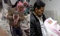 Suriye'de enkazda doğan bebeği halası ve eniştesi evlat edindi