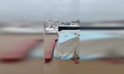 Malatya Doğanşehir'de depremzedelerin çadırlarını su bastı