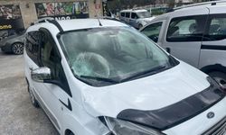 Aydın'da hafif ticari aracın çocuğa çarpma anı güvenlik kamerasında