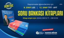 Antalya Büyükşehir’den depremzede öğrencilere soru bankası desteği