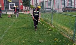 Odunpazarı Belediyesi Park Ve Bahçeler Müdürlüğü'nden Eskişehirspor tesislerinde bakım çalışması