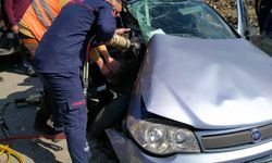 Tokat'ta iki otomobilin çarpıştığı kazada 9 kişi yaralandı