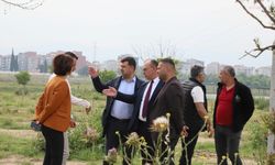 Turgutlu Belediye Başkanı Akın, kentte çevre düzenlemesi yapılacak alanları inceledi