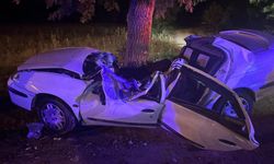 Kütahya'da ağaca çarpan otomobildeki 2 lise öğrencisi öldü, 1 kişi yaralandı