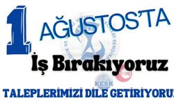 SES Antalya Şubesi:  "1 Ağustos'ta iş bırakıyoruz"
