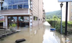Kastamonu'nun Cide ilçesinde şiddetli yağış su baskınlarına neden oldu