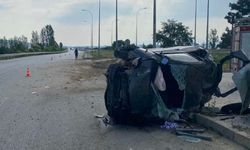 Afyonkarahisar'da devrilen otomobildeki 4 kişi yaralandı