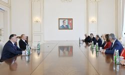 TBMM Başkanı Kurtulmuş, Azerbaycan Cumhurbaşkanı Aliyev ile bir araya geldi