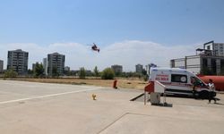 Diyarbakır'da boğulma tehlikesi geçiren çocuk ambulans helikopterle hastaneye yetiştirildi