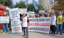 Ataşehir Belediyesi tarafından zorla emekli edilen işçiler belediye önünde direniyor 