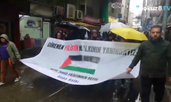 Hopa'da İsrail protestosu