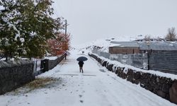 Bingöl'de gece saatlerinde başlayan kar, etkisini sabaha kadar sürdürdü