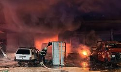 Giresun'da sanayi sitesinde yangın: 3 iş yeri zarar gördü