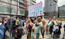 Hollanda'da Filistin'e destek eylemi